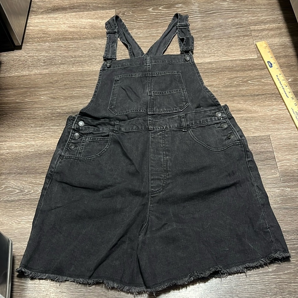 We The Free Black Denim Overalls